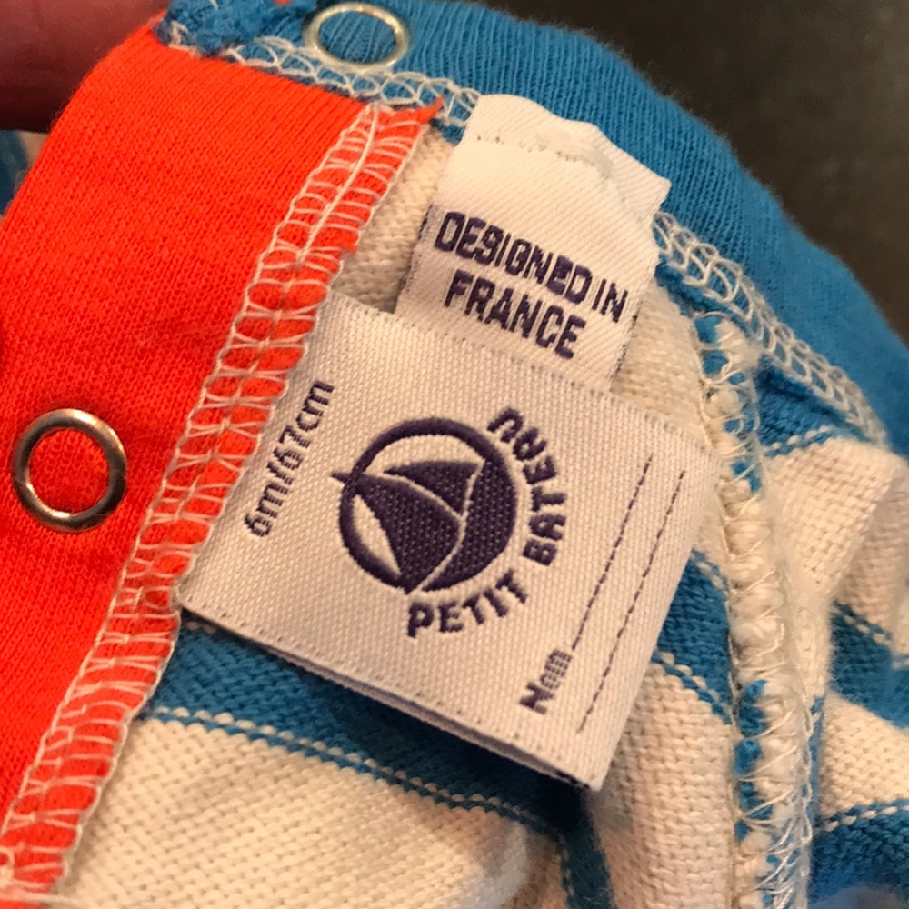 NWOT Petit Bateau striped sweatshirt (6 months) - Picture 3 of 4